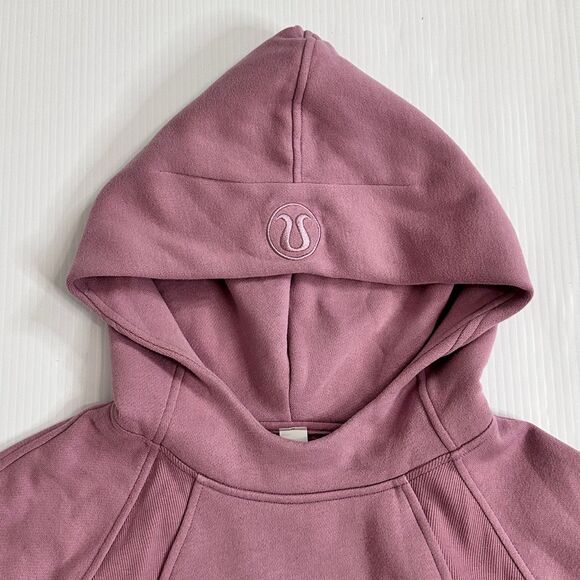 Lululemon Scuba Oversized Funnel Neck Side-Slit Hoodie M/L Athleisure Cozy Mauve - Picture 14 of 16